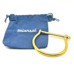 Miansai Polished Gold Plated Screw Cuff Size Medium